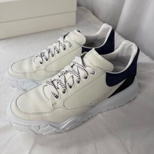 Alexander McQueen New Court Eco White/Military Blue Men's Sneakers